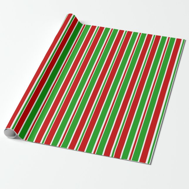 Papier Cadeau Rouge, Blanc, Vert Noël Grandes Thématiques (Déroulé)