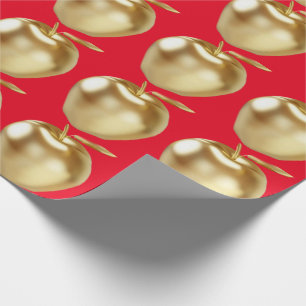Papier Cadeau Rouge doré