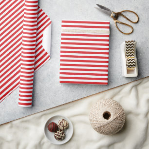 Papier Cadeau Rouge Et Blanc À Épais