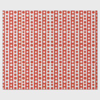 Papier Cadeau Rouge et Blanc de Noël à pois