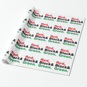 Papier Cadeau Rouge, noir et vert