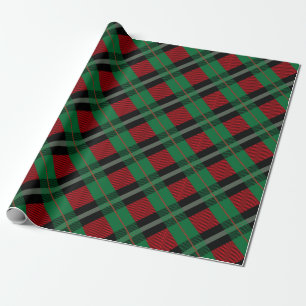 Papier Cadeau Rouge Vert Buffle Plaid Tartan Plaid Noël