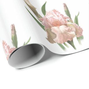 Papier Cadeau Rougissent l'iris rose
