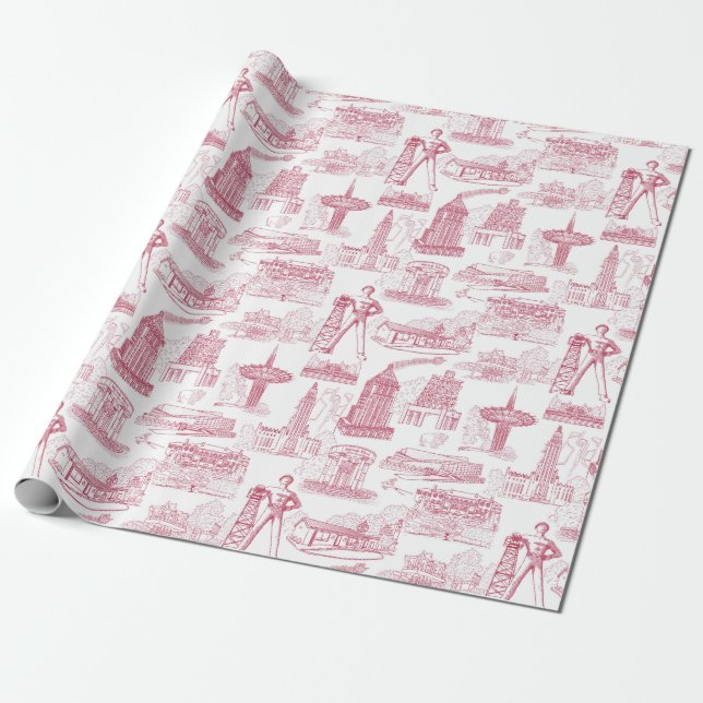 Papier Cadeau Rouleau de papier d'emballage Tulsa Toile (Déroulé)