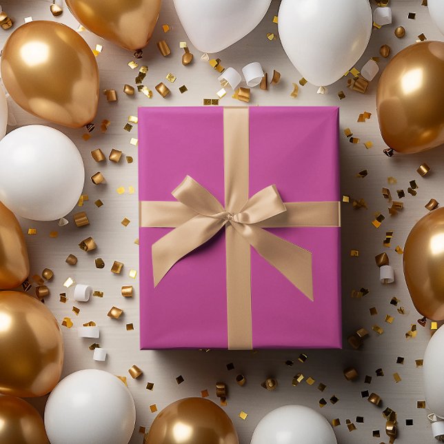 Papier Cadeau Rouleau de papier d'enveloppement rose Fuchsia (Créateur téléchargé)