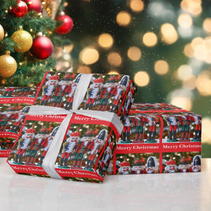 Papier Cadeau Rouleau de salutation de Noël ou de vacances de Ca