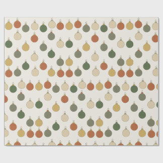 Papier Cadeau Round Baubles Pattern			