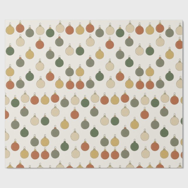Papier Cadeau Round Baubles Pattern			 (Plat)