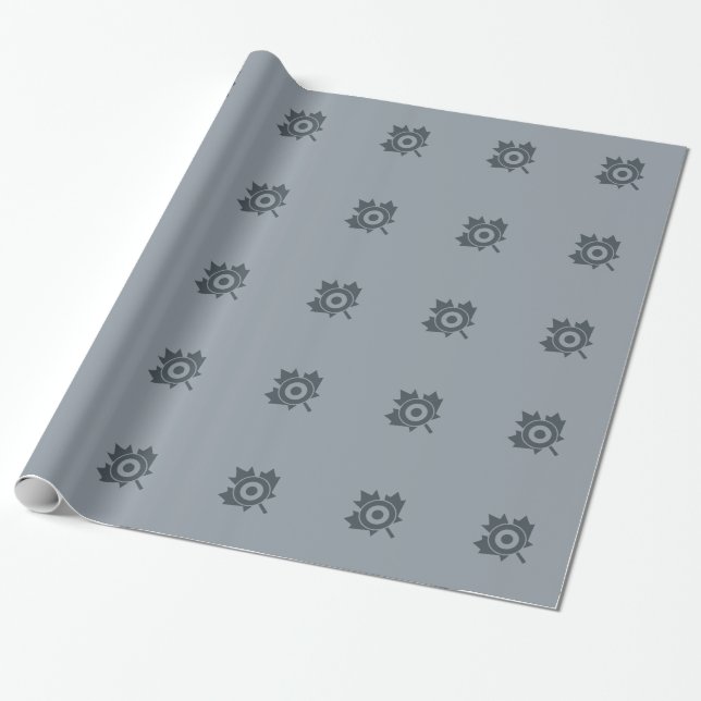 Papier Cadeau Rounde canadienne de la feuille d'érable Mod CANAD (Déroulé)