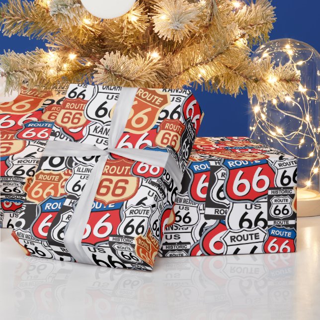 Papier Cadeau Route 66 (Vacances)