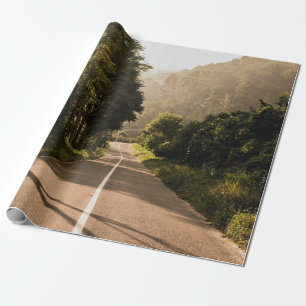 Papier Cadeau Route en béton gris le matin