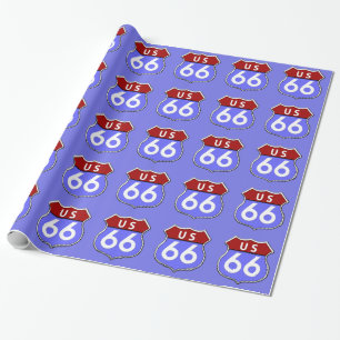 Papier Cadeau Route légendaire 66 Route Signal Cadeau
