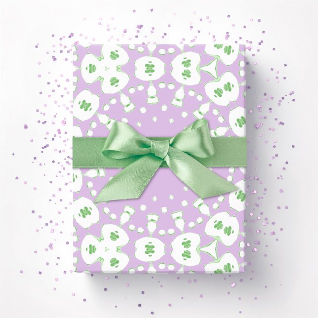 Papier Cadeau Roxy Jaguar Links in Lilac and Green (Créateur téléchargé)