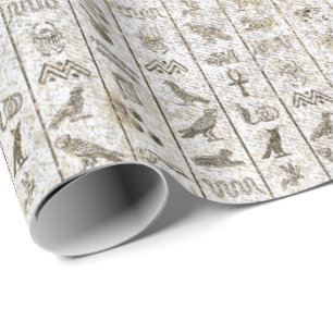 Papier Cadeau Royal blanc plus rusé d'or nacré égyptien de
