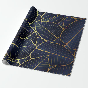 Papier Cadeau Royal Blue Luxury Gold leaf Cadeau