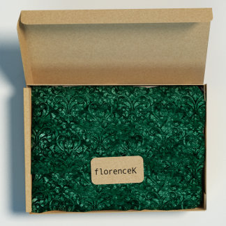 Papier Cadeau Royal Damask Brossé Velvet Deep Emerald Green