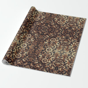 Papier Cadeau Royal Luxury papier d'emballage marron et or