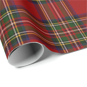 Papier Cadeau Royal Stewart Clan Tartan Plaid