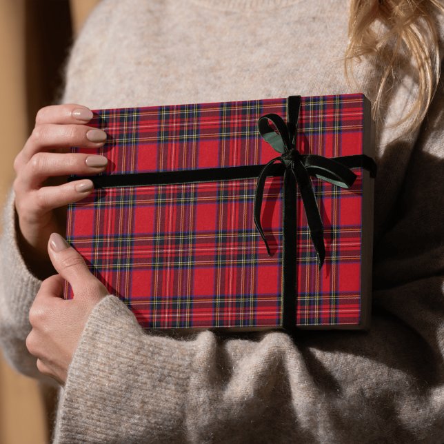 Papier Cadeau Royal Stewart Tartan Red Plaid (Royal Stewart Tartan Plaid Wrapping Paper.)
