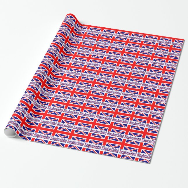 Papier Cadeau Royaume-Uni Royaume-Uni Drapeau (Déroulé)