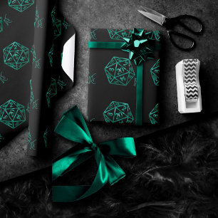 Papier Cadeau RPG Crit AF   Dés pour joueur de jeux de société E