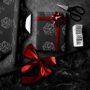 Papier Cadeau RPG Crit AF Fantasy Tabletop Retro Gamer Dés