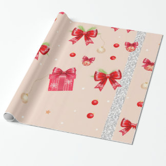 Papier Cadeau Rubans rouges