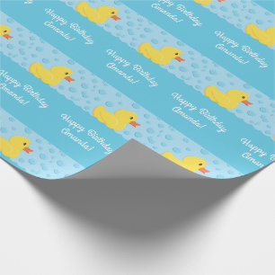 Papier Cadeau Rubber Ducky 1er Anniversaire Fête Enfants Bébé