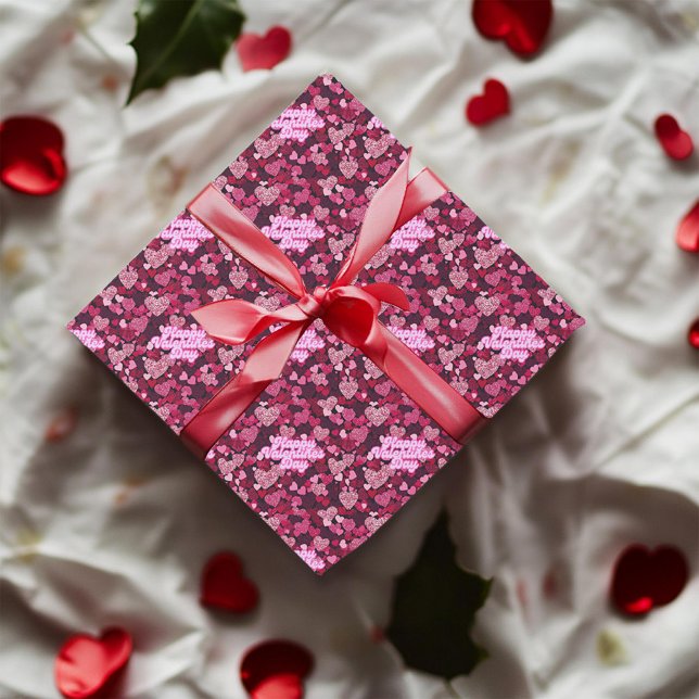 Papier Cadeau Ruby et Coeurs roses (Créateur téléchargé)