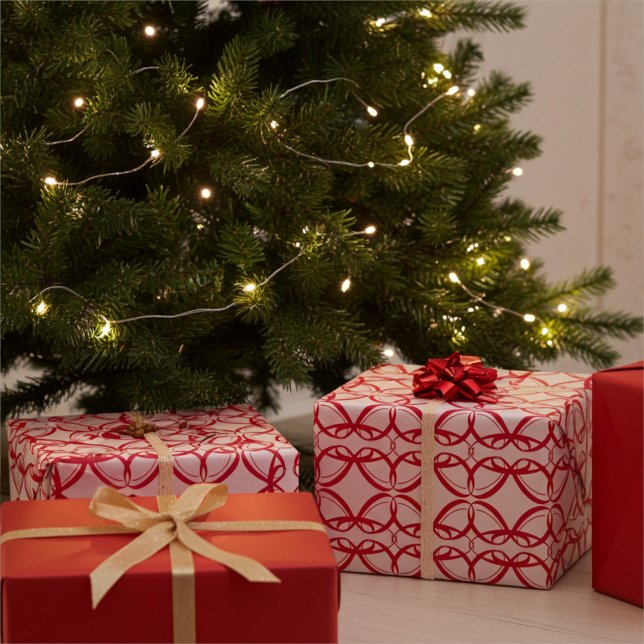 Papier Cadeau Ruby Red Togtherness and Unity sur le couple blanc (Créateur téléchargé)