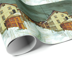 Papier Cadeau Rue de Roros (Norvège)