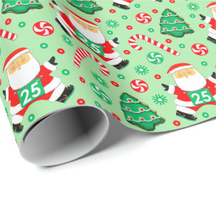 Papier Cadeau Runner Christmas Cadeau Papier Enveloppant