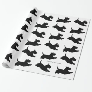 Papier Cadeau Running Scottish Terriers