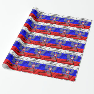 Papier Cadeau russe-drapeau