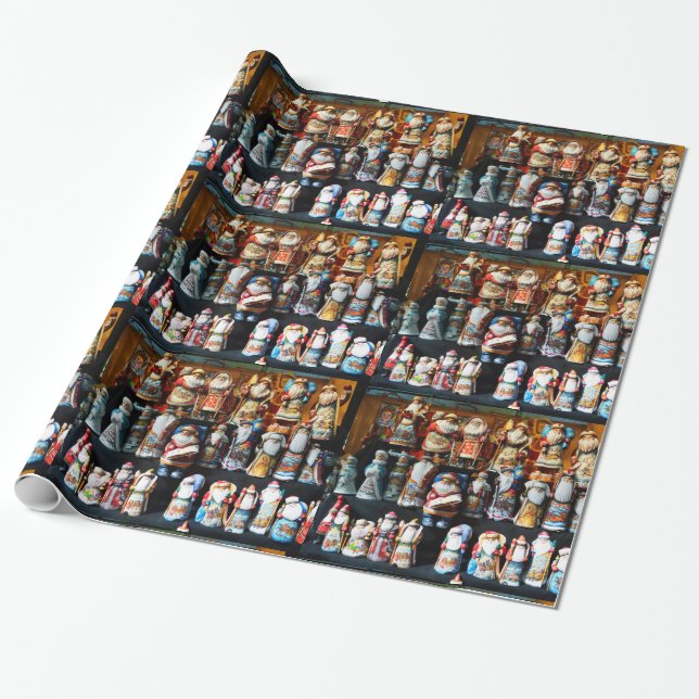 Papier Cadeau Russe Santa (Déroulé)
