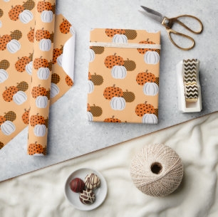 Papier Cadeau Rustic Fall Citrouille