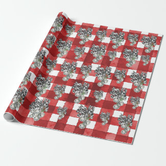 Papier Cadeau Rustic Red Gingham Noël