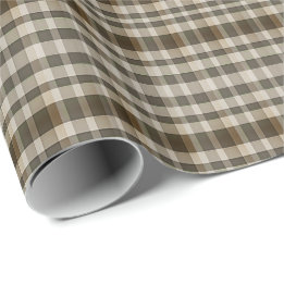 Papier Cadeau Rustique Brown et Tan Plaid