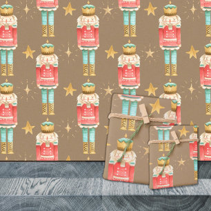Papier Cadeau Rustique Kraft Le Noisette de Noël