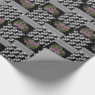 Papier Cadeau Rustique, patchwork, rose