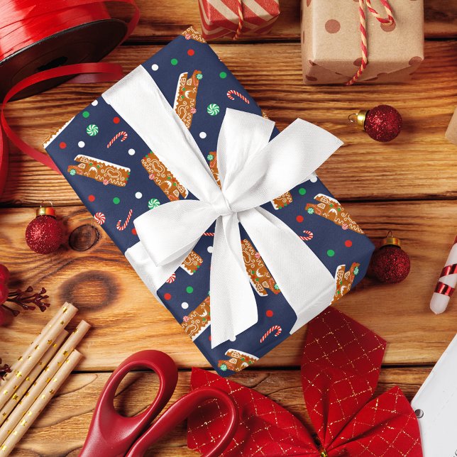 Papier Cadeau RV en pain d'épices Classe C Camper Noël (Créateur téléchargé)