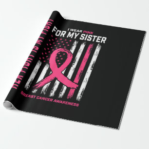 Papier Cadeau Sa Lutte Est Ma Lutte Je Porte Pink Sister Breast