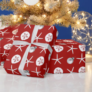 Papier Cadeau Sable de poisson rouge Dollar Noël tropical