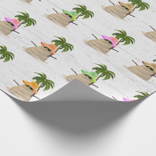 Papier Cadeau Sable Tropical Homme Avec Papier D'Enveloppement P (Coin)