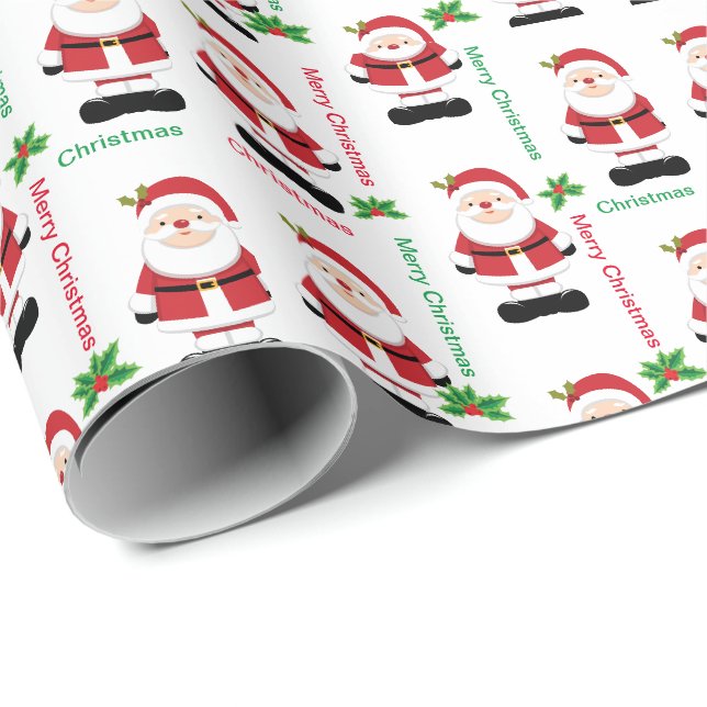 Papier Cadeau Sac cadeau de Noël Père Noël Moyen (Coin rond)