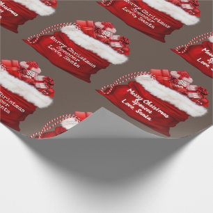 Papier Cadeau Sac cadeau Père Noël personnalisé