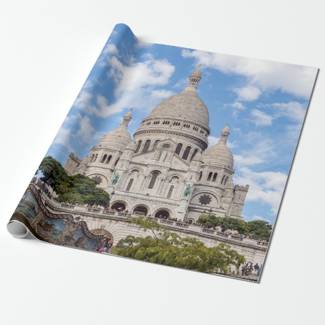 Papier Cadeau Sacré Coeur sur Montmartre - Paris, France (Déroulé)
