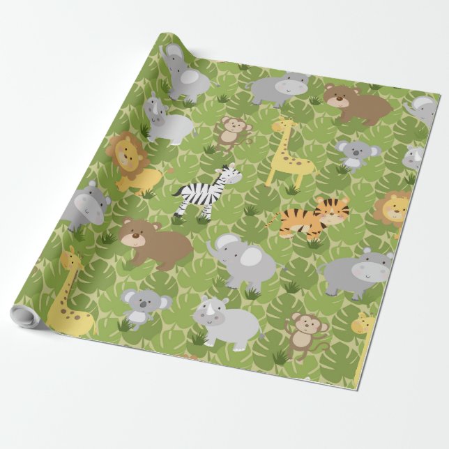 Papier Cadeau Safari (Déroulé)
