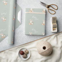 Sage Green Baby Love Script Élégant Baby shower