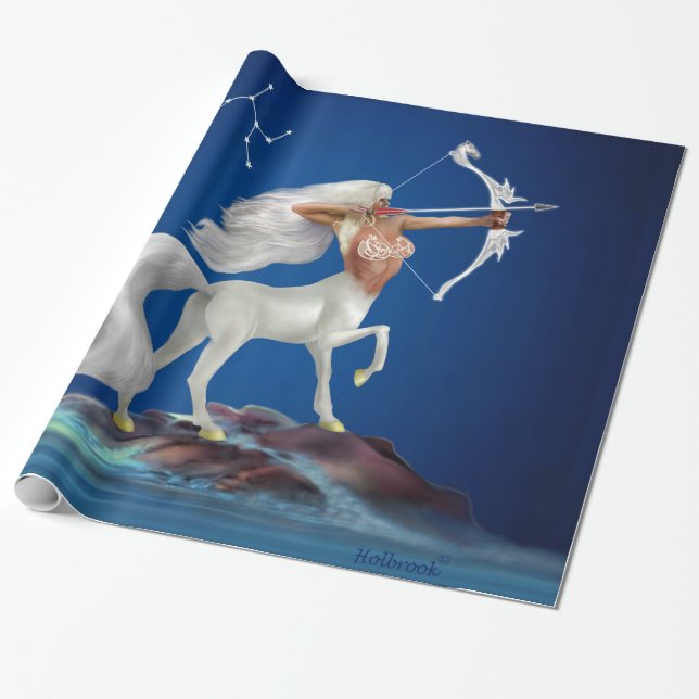 Papier Cadeau Sagittaire mystique (Déroulé)